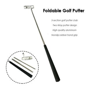 Irons Foldable Golf Putter Aluminum Alloy Non slip Rubber Handle Portable Travel Accessories Suitable for Right Hand 230303