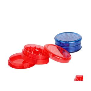 Annan hemträdgård 60mm rund plasttobaksrökning ört slipmaskiner 3 lager kvarn cigarett colorf crusher passar torr färg slumpmässig s dh5wd