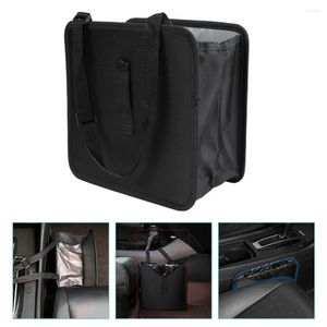 Interior Accessories Car Trash Can Garbage Auto Bin Container Storage Waste Pouch Foldable Vehicle Seatback Pail Automobile Dustbin Trip