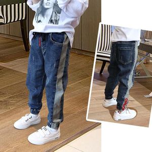الجينز ienens الأطفال الأولاد ملابس الضيق جينز سراويل كلاسيكية الأطفال جينز ملابس الاتجاه الطويل قيعان رضيع سراويل غير رسمية 230306