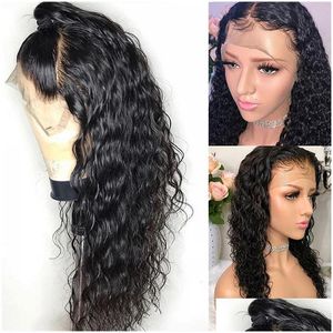 Lace Wigs Brazilian Human Hair Water Wave Frontal Wig Drop Delivery Products Dhmpe