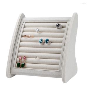 Jewelry Pouches Ring Display Rack Storage Box Creative Curved Multi-Card Stand Props