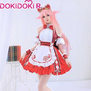 Anime Kostüme VORVERKAUF Yae Miko Cosplay Spiel Genshin Impact Cosplay Come DokiDokiR Maid Uniform Cute Genshin Impact Yae Miko Maid Come Z0301