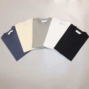 Tees erkek topstoney marka tişörtleri klasik kalite 260g çift iplik düz pamuklu tişört Gevşek tabanlı zarif işlemeli rozet erkek kısa kollu tişört M-2XL