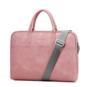 Laptop Bags Fashion PU Leather Laptop Bags for Women 14 15 15.6 17.3 inch for Macbook air 13 Casual Portable Waterproof Notebook 230306