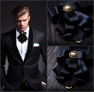 Bow Ties I-Remiel Estilo Britânico Multi-camada Tecido Bow Laço Casamento Noivo Colar Formal Camisa Vestido Gravata Cravat Roupas Acessórios 230306