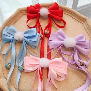 Hair Accessories 4pcs Girls' Chinese Style Children's Princess Hairpin Year Retro Bow Tassel Ribbon Barrettes For Baby Girl