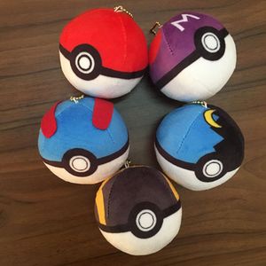 12 cm de animais Poke Ball Ball Ball Plush Pluxh Figuras de ação Pingente de boneca recheada Toys Kids Kawaii Plush