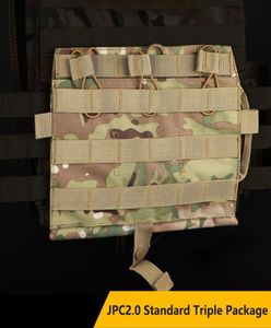 Jackets de caça Bolsa de revista tripla tática M4 556 Vest Molle Plante frontal Painel de flap destacável 1000D Nylon Mag Bag Acessori83888882