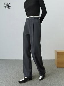 Calças femininas Capris fsle mulheres inverno sólido calças estaturas de gabinete casual traje de retalhos de retalhos de calça longa calça de comprimento completo 230306