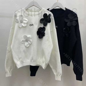 Tasarımcı Tasarımcı CC Yün Örgü Sweater Ceket Tığ işi mujer kazak markası bayan çizgiler uzun kollu çiçek jakar gündelik hoodie gömlek kadınlar lgd5