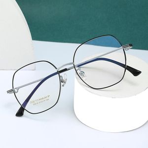 Sunglasses Full Rim Optical Glasses Frame With Recipe Blue Light Blocking Eyeglasses Men Prescription Eyewear PureTitanium 90014Sunglasses