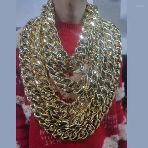 Kedjor mode guldpläterade män halsband älskare diy örhänge smycken tillbehör akrylkedja kedja dam midjefestival gåvor