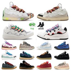 Luxury casual shoes leather dress shoes mesh shoes men women sneakers Gallery White Ivory Light Grey Blue Black Red Rainbow Grey Orange