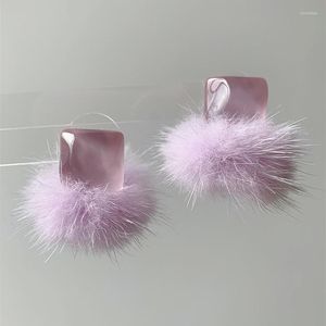 Kolczyki na imitację norki Pluszowe kulki Mink Hair Balls