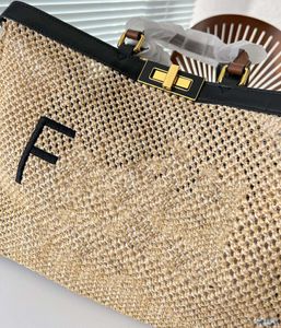 Beach Bags Straw Weavn Totes Handbag Holidags Crossbody For Large Capation Women Brand Designer Messengers Purses 230216