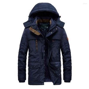 Jaqueta de inverno masculino Homens de pele de roupa grossa e quente masculino de casaco de vários bolsos parkas com capuz parkas de alta qualidade Plus Tamanho 5xl 6xl