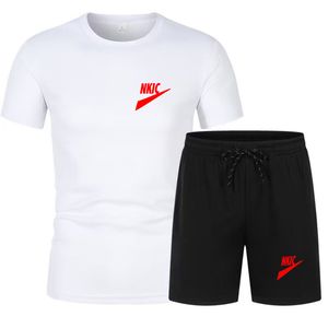 Nowe męskie letnie dresy marka nadruk bawełniane koszulki modne szorty plażowe Hip Hop Street Jogging Casual Sports Suit Surphed Suit
