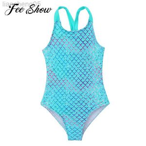 One-Pieces 4-16 Years Girls Swimsuit Summer Brazilian Beach Swimming Suits Wear Shoulder Straps One-Piece Swimsuits for Kids Girls Swimwear W0310