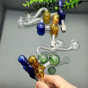 Fumando tubos clássicos de beleza de beleza de vidro de vidro Great Pyrex Glass Oil Burner Pipe