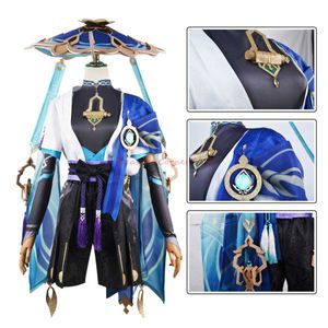 Anime Costumes Genshin Impact Wanderer Cosplay Come Wig Scaramouche Cosplay Come Genshin Impact Come Wig Full Set Without Cap Z0301