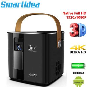 Projektörler Native 19201080p P12 4K 3D Mini Projektör Android90 Pilde Akıllı Yapı 5G WiFi BT42 Video Oyunu Beamer R230306