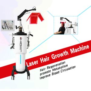 Kraftfull 650nm Diode Laser Håråterställning Lazer Hårtillväxtmaskin Multifunktionell hårskinnsanalysator