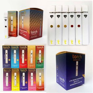 Packwoods Torch Disposable Vape Pens 380mah Rechargeable Battery 2ml Empty Vaporizer Pods Ceramic Coil Cartridges E cigarettes carts with packaging 10 flavours