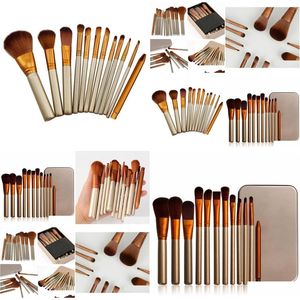 Makeup Brushes Nk3 Face And Eyes Kit 12 Pieces Professional Brush Set With Iron Box Cosmetics Eye Shadow Drop Delivery Health Beauty Dhfpo