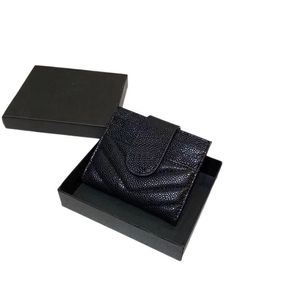 7A Designerkort Holder Wallet Men Women Mini Small Business Credit Card Purses Holder Slim Bank Cardholder With Box Totalt 12 Card Slot the Real Caviar Leather