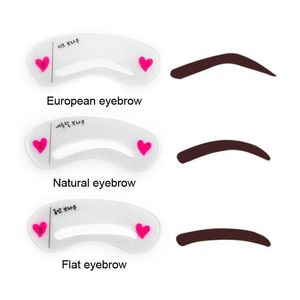 Schwamm Applikatoren Baumwolle 3pcs/Set Eyebrow Schablonen 3Types wiederverwendbares Ding -Guide -Kartenbrauen -Vorlage DIY -Make -up -Tools 2805042 Drop DHQB7