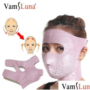 Andere Körperformung Abnehmen 3D Kleines Gesicht V-förmige Maske FL Shaper Lifting Firming Thin Masseter Gesichtsschönheitspflege-Werkzeug Drop Del Dhbc2
