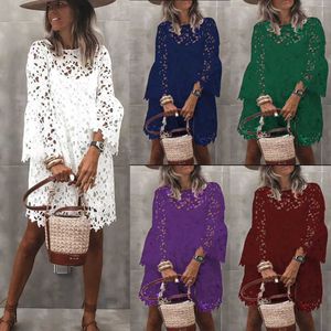 Casual Dresses 2023 summer new women's dress ethnic style lace temperament small fragrant skirt T230303
