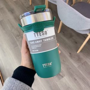 Tyeso Tassen Thermoshöser Wasserflasche Vakuum Tasse Becher Getränke für Kaffee Tee Kühlung Aufbewahrung Eis große Kapazitätsflaschen SS0306