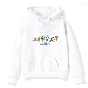 Kvinnors hoodies Octonauts pojkar och flickor tecknad sportkläder barn långa ärmar söta pullover menino vita tröjor