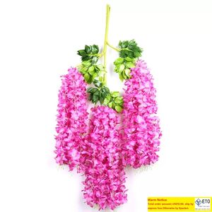 Mothers Day Gift 12st Elegant Artificial Wisteria Flower Diy Rattan Christmas Party Wedding Festive Decoration Bakgrund