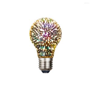 5pcs/lot 3D Firework LED Light Bulb Christmas Tree Festival Lighting Atmosphere Decoration Ball Glass E27 85v-265v