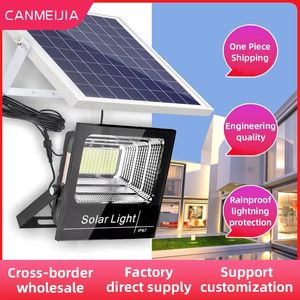 屋外ソーラーフラッドライトLED防水フラッドライトパネルFoco LED Solar Powere Spotlights Wall Garden Solar Reflector Lighting 30000MAH