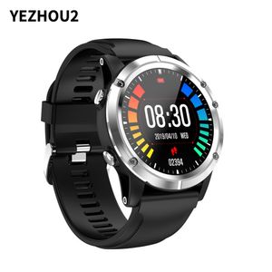 YEZHOU2 Bluetooth-Sport-Smartwatch für Herren, 1,3-Zoll-Voll-Touchscreen, rundes Metallgehäuse, Tastenbedienung, Schrittzählung, Herzfrequenz-Gesundheitsüberwachung, Smartwatch