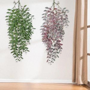 Decorative Flowers Long Lasting Pea Pod Leaves Fake Wall Hanging Veins Decor Easy To Hang Simulation Vines Wide Application For Household