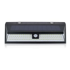 Güneş duvar lambaları dış mekan 118 LED 270 ﾰ Geniş Açılı PIR hareket sensörü Su geçirmez Dayanıklı Güneş Powered Güvenlik Duvar Işıkları 3 Mod Çit Ön Aydınlatma Crestech18