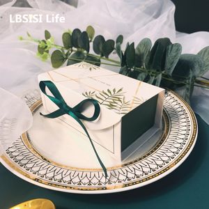 Gift Wrap LBSISI Life 20pcs 11.3*6*4.5cm Green Specially For You Paper Box Birthday Wedding Gift Candy Chocolate Packaging With Ribbon 230306