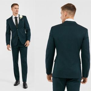 Manlig kostym Brudgum Tuxedos Party Suit Slim Fit Business Casual Jacket Set 2 Pieces Costume Homme