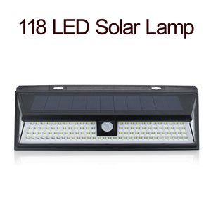 Luzes solares de parede solar LED Power pir movy Sensor Luz de parede de parede de jardim de jardim externo de jardim