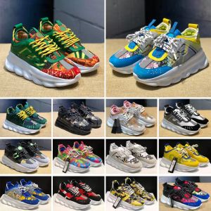 Designer Casual Shoes Top Quality Chain Reaction Wild Jewels Chain Link Trainer Sneakers 36-45 EUR