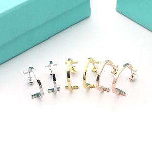 Earring Classic Crescent Shape Style Designer Fashion Stainless Steel Jewelry Couple Gift Wholesale