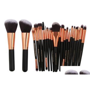 Bannocnetti per trucco Maange Brand Professional 22pcs Set cosmetico set blusher Eombretto Fondazione in polvere per sopracciglia Kit di pennello per trucco Drop Dhgtx