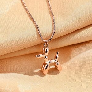 Collane con ciondolo Moda Collana con cucciolo di palloncino infantile Cute Animal Stereoscopic Girl Clavicola Accessori per gioielli a catena Commercio all'ingrosso