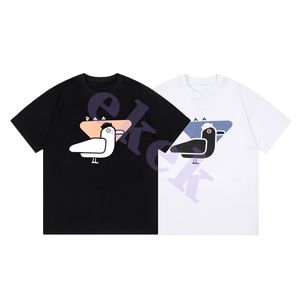 Män s t shirt mås triangel mönster kort ärm rund nacke sommar andningsbar t-shirt casual topp svart vit asiatisk storlek xs-l