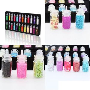 Outras lantejas de lantejoulas de beleza de prego bens de vidro diy pó flash pó 48 coloras women manicure ornamentos novos padrão 6zs j2 entrega entregada dhmkl